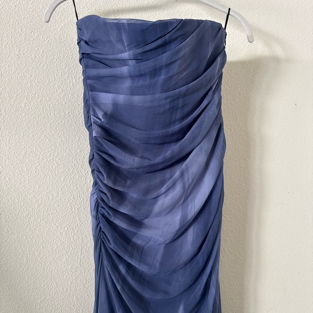 Zara Strapless Tulle Tie-Dye Print Dress - Picture 4 of 12